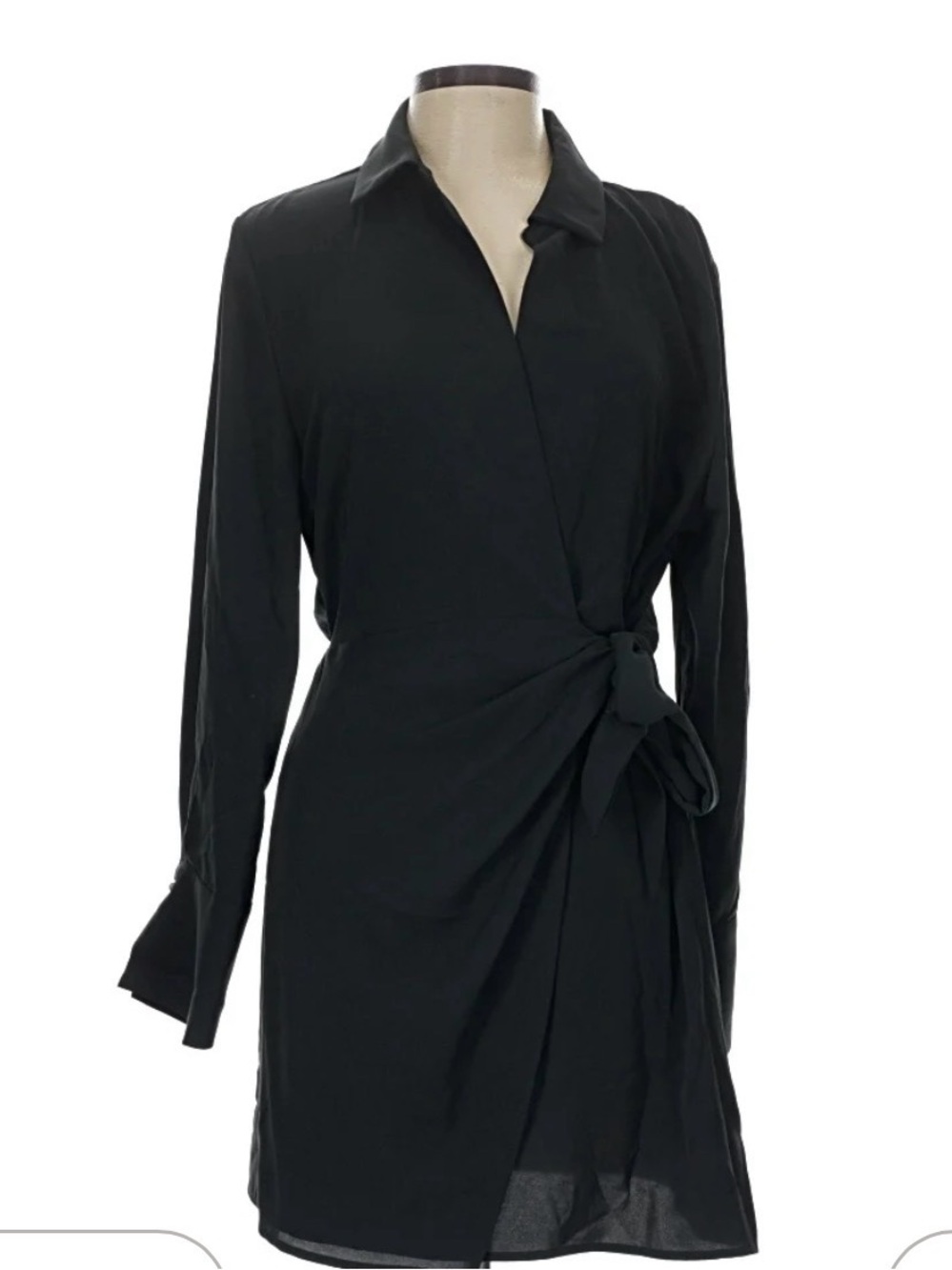 House of Harlow 1960 Black Mini Wrap Dress